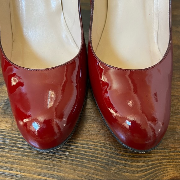 Christian Louboutin Ron Ron Red Patent Leather Wedges EU41 $1095 Hardly Used!! - Picture 4 of 12
